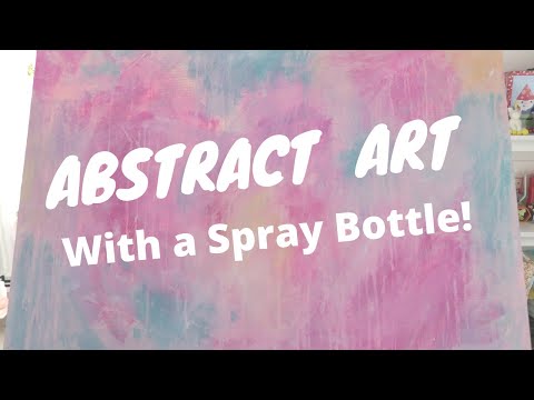 Creating Abstract Art with Book Page Text, Acrylic Paints, and a Spray Bottle