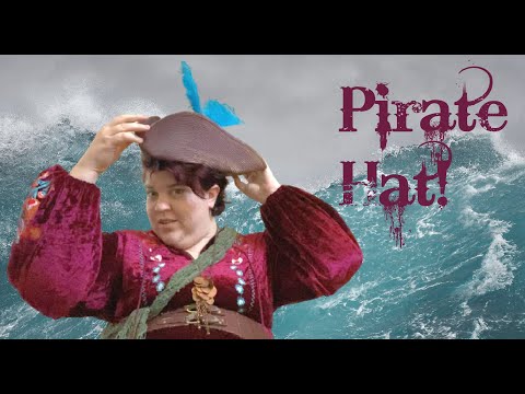 Making a Tricorn Pirate Hat From a Floppy Beach Hat!